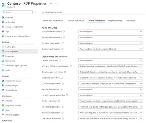 azure virtual desktop smart card redirection|azure virtual desktop rdp properties.